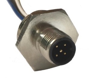 M12 Threaded Interface M12 Panel Interface Connector, Male, 5 pins, Brass, 300mm - ITC ...